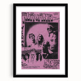 Nirvana Concert Poster - Retro Pink Art - Vintage 90s Grunge Print