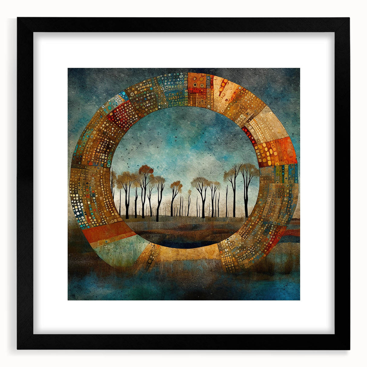 Abstract Landscape Living Room Wall Art – Large Canvas & Framed Print