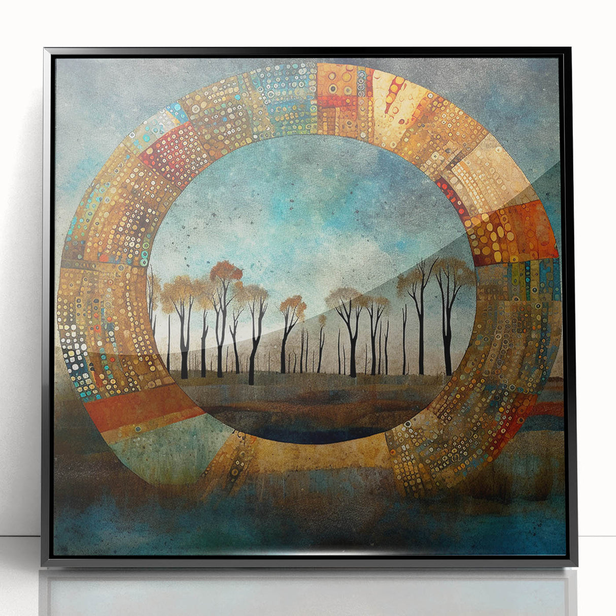 Abstract Landscape Living Room Wall Art – Large Canvas & Framed Print