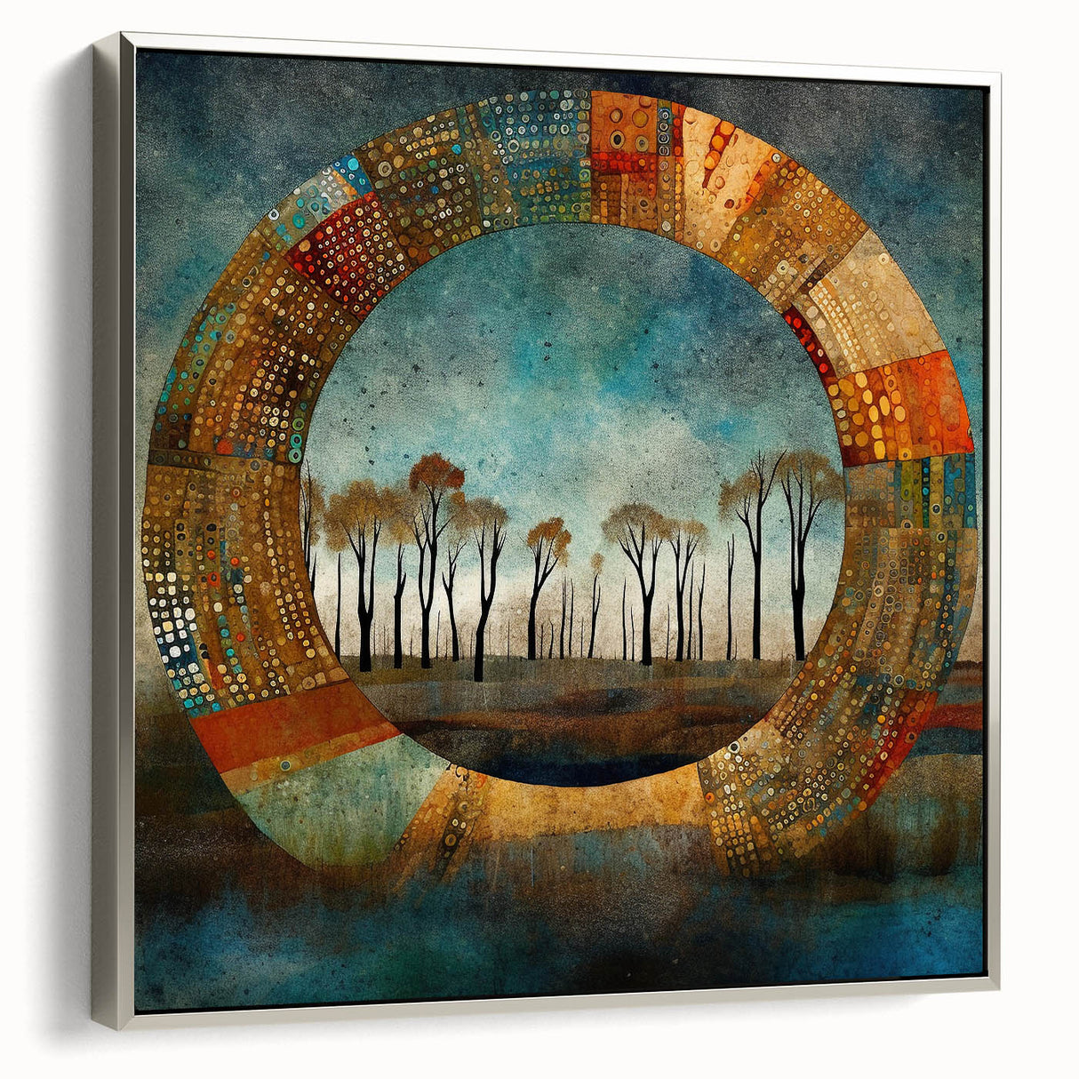 Abstract Landscape Living Room Wall Art – Large Canvas & Framed Print