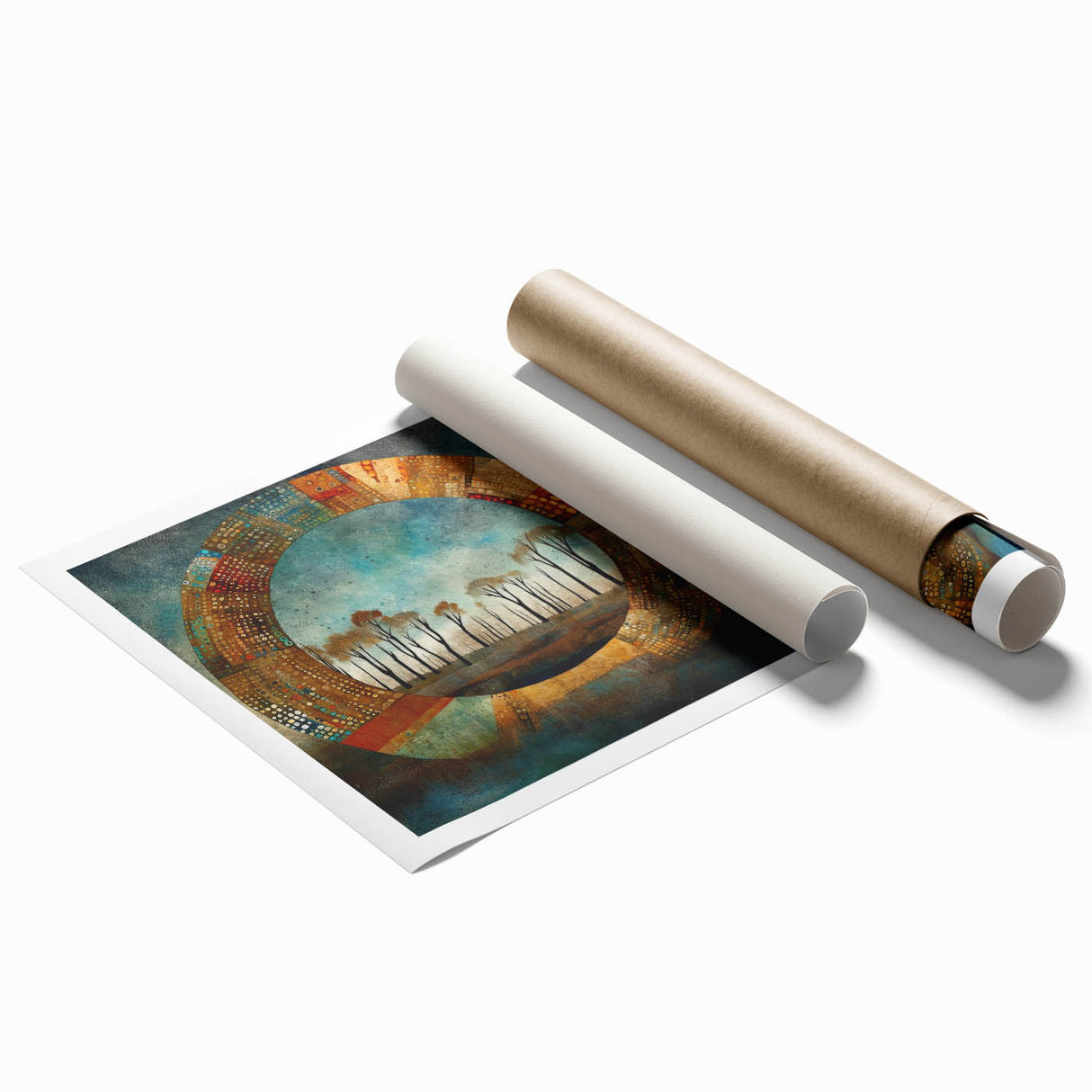 Abstract Landscape Living Room Wall Art – Large Canvas & Framed Print