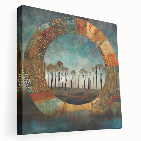 Abstract Landscape Living Room Wall Art – Large Canvas & Framed Print