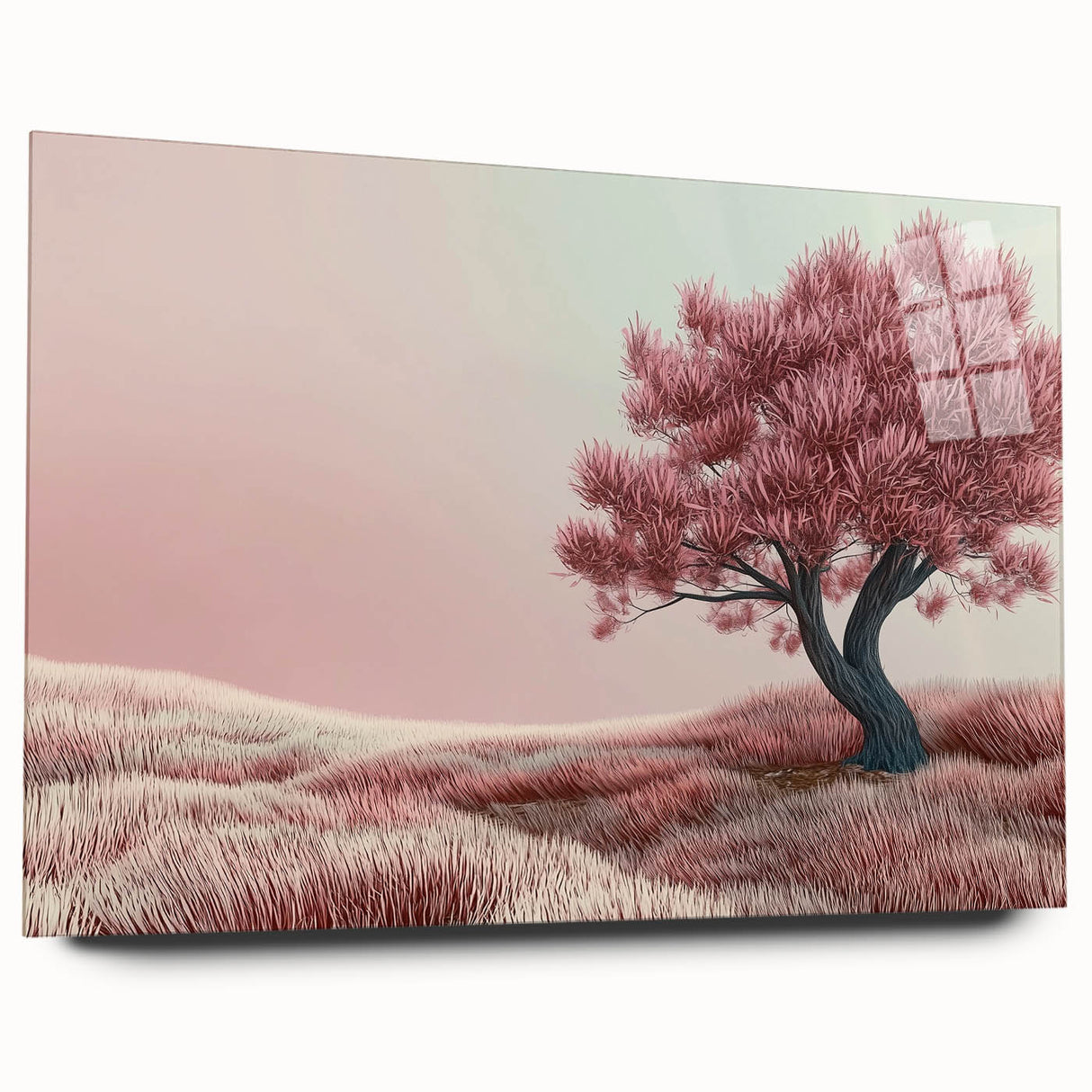 Abstract floral acrylic glass artwork in vibrant colors, showcasing intricate designs and textures from a side view, ideal for modern home decor.