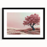 Abstract floral artwork framed in matte black, showcasing vibrant colors and intricate patterns, perfect for enhancing modern home decor or office spaces. The design features a blend of delicate petals and bold shapes, creating an eye-catching focal point.