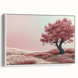 Framed canvas artwork showcasing abstract floral designs in vibrant colors with a sleek white frame, perfect for modern home decor and artistic enhancement.