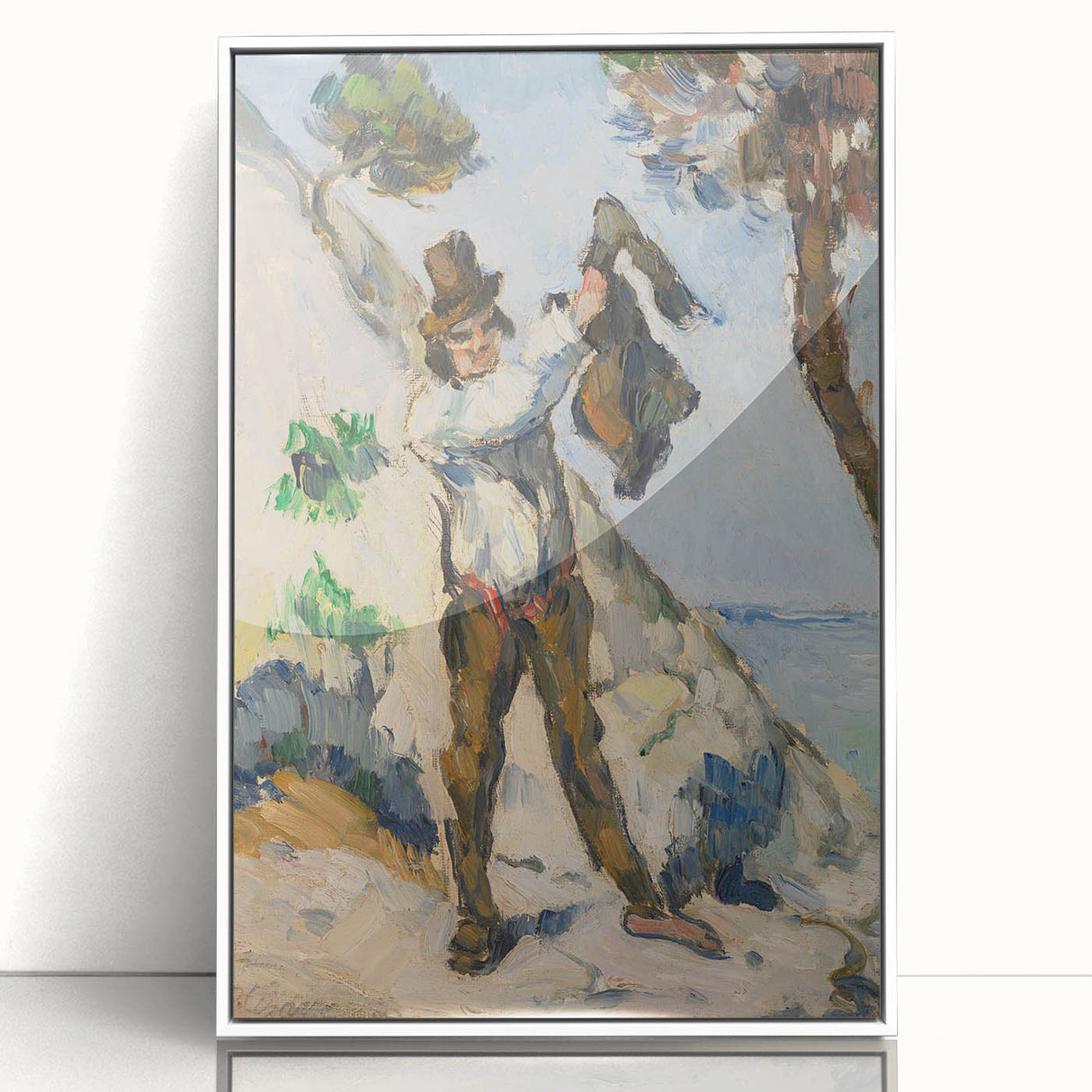 Impressionist Painting - Man with a Vest by Cézanne Wall Art Print