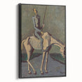 Abstract Modern Wall Art - Don Quixote on Horseback in Earthy Tones