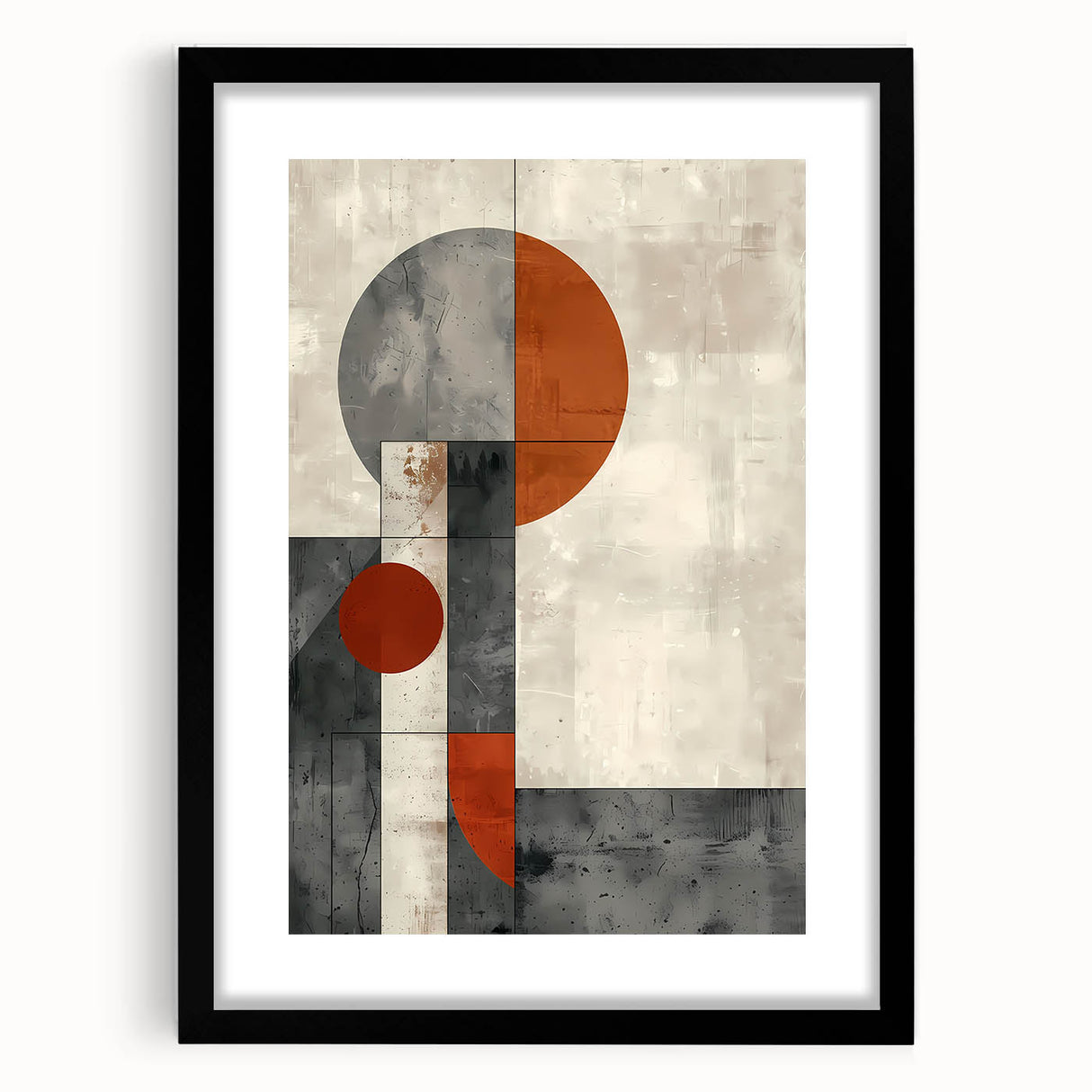 Dining Room Wall Decor – Geometric Abstract Canvas Art Print