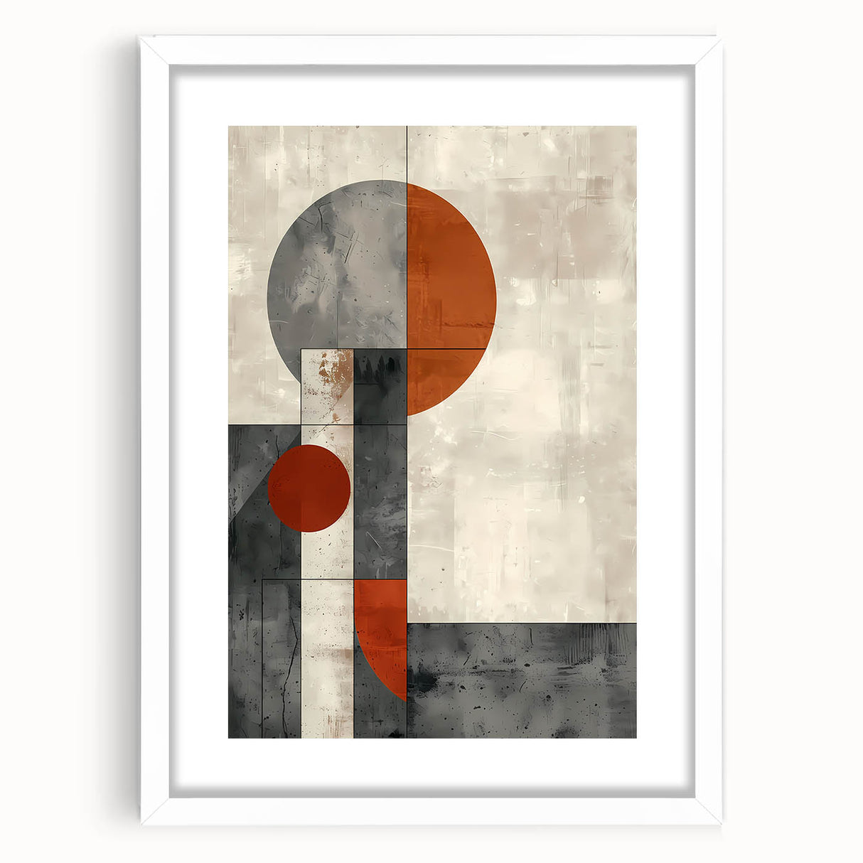 Dining Room Wall Decor – Geometric Abstract Canvas Art Print