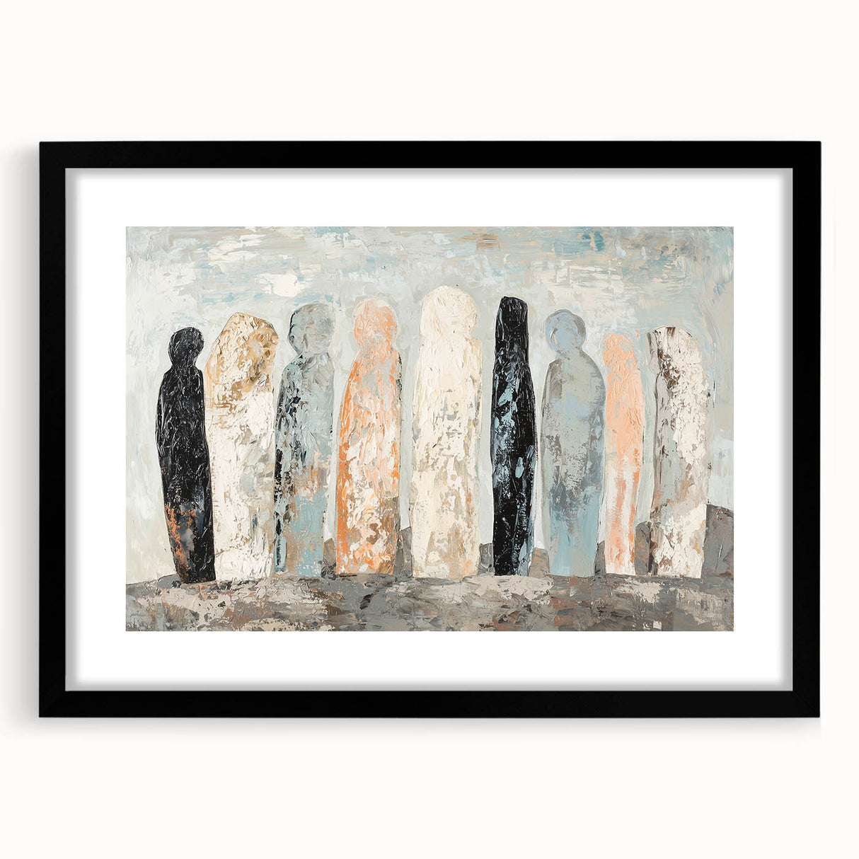 Minimalist Abstract Living Room Wall Art – Large Canvas & Framed Print