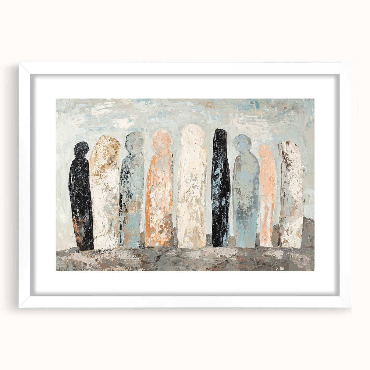 Minimalist Abstract Living Room Wall Art – Large Canvas & Framed Print