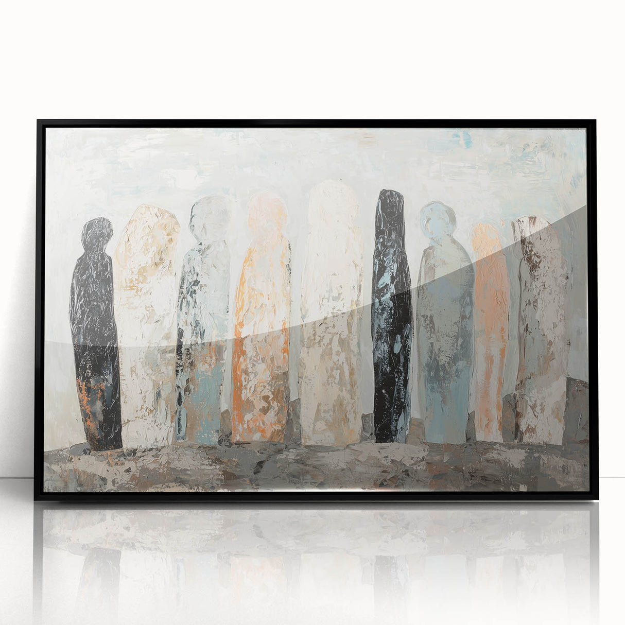 Minimalist Abstract Living Room Wall Art – Large Canvas & Framed Print