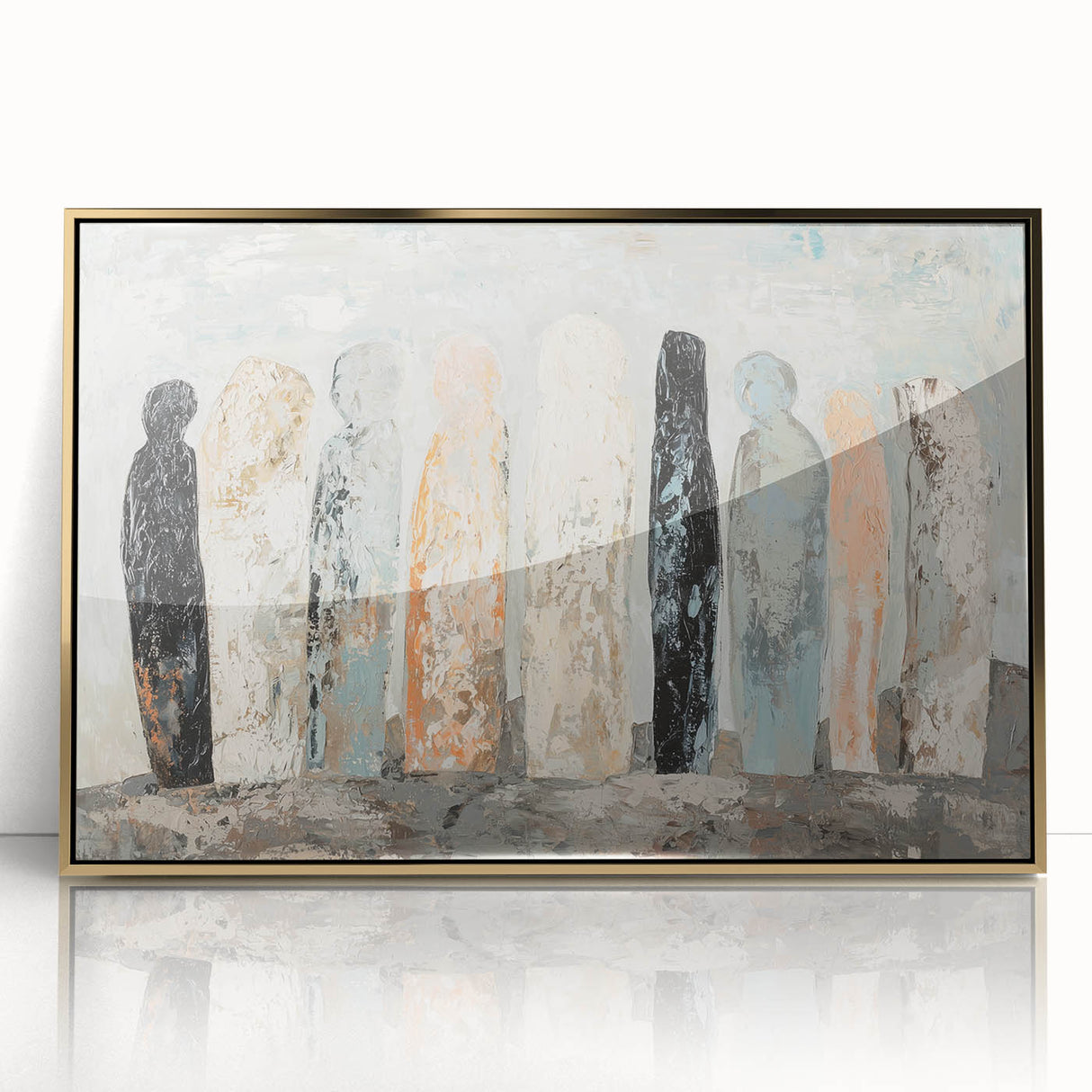Minimalist Abstract Living Room Wall Art – Large Canvas & Framed Print