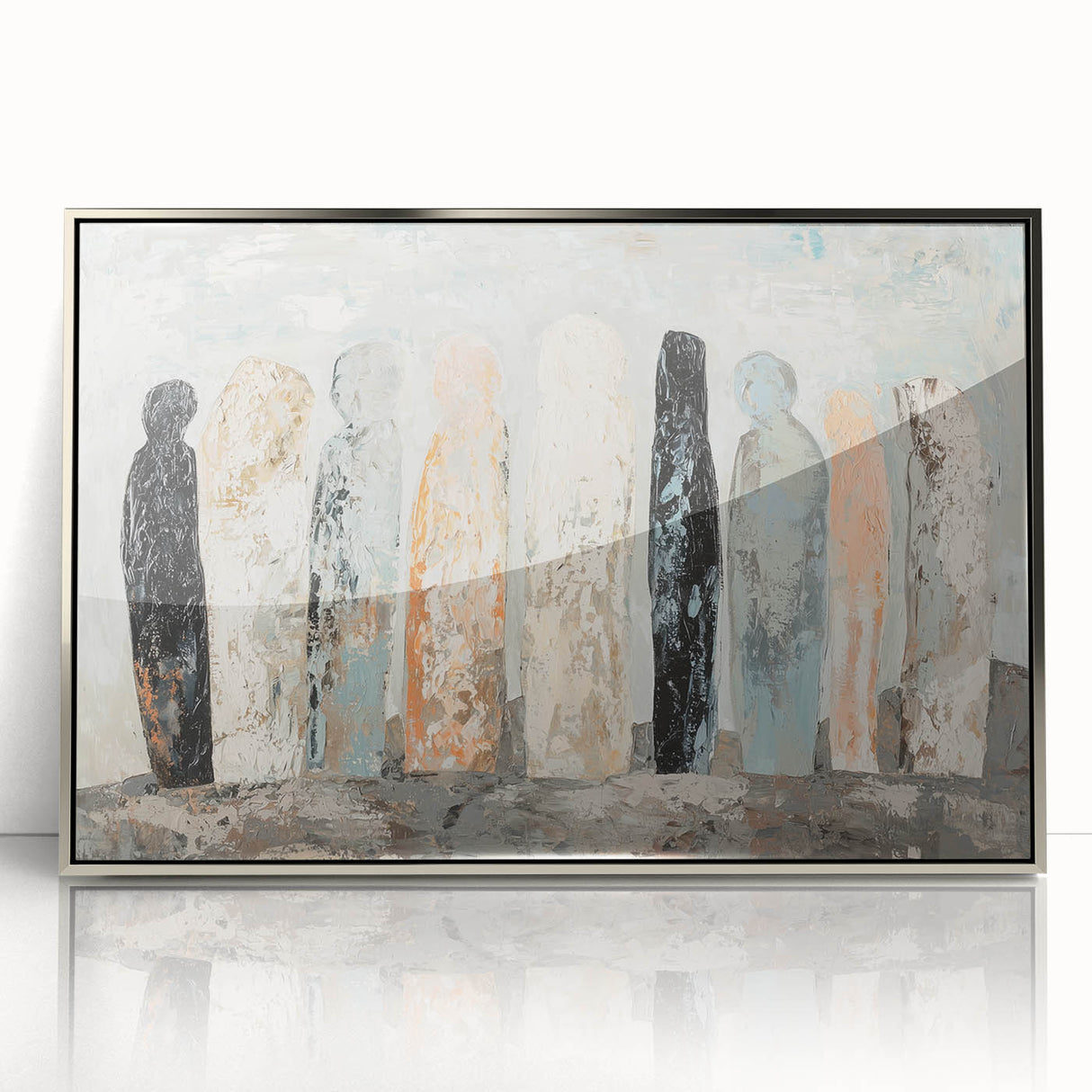 Minimalist Abstract Living Room Wall Art – Large Canvas & Framed Print