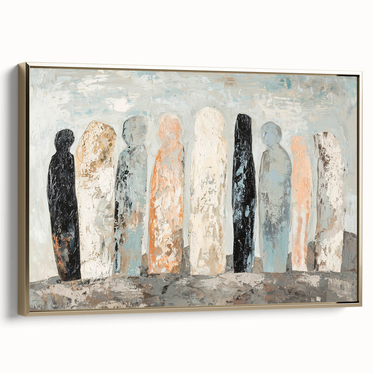 Minimalist Abstract Living Room Wall Art – Large Canvas & Framed Print