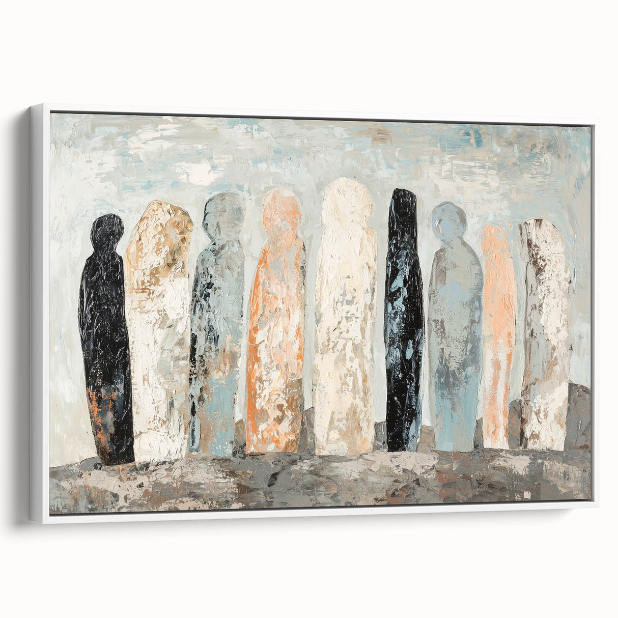 Minimalist Abstract Living Room Wall Art – Large Canvas & Framed Print