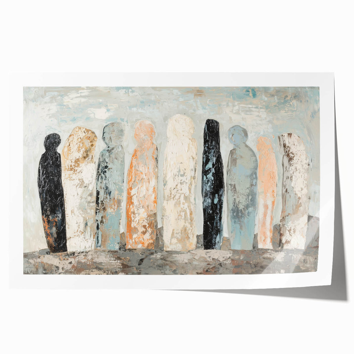 Minimalist Abstract Living Room Wall Art – Large Canvas & Framed Print