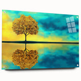 Abstract floral design on acrylic glass, showcasing vibrant colors and intricate patterns, elegantly mounted with pins for display. Ideal for modern decor.