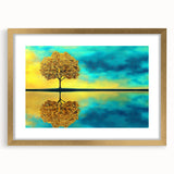 Abstract floral frame art piece in a gold mat, showcasing vibrant colors and intricate designs, perfect for modern home decor or gallery display.