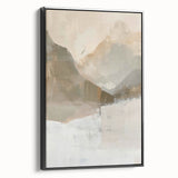 Framed abstract minimalist wall art in black, showcasing a sleek design from the side, perfect for modern decor. Ideal for enhancing contemporary interiors.