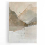 Abstract minimalist wall art on stretched canvas featuring soft pastel colors and geometric shapes, perfect for modern home decor. Ideal for enhancing contemporary interiors.