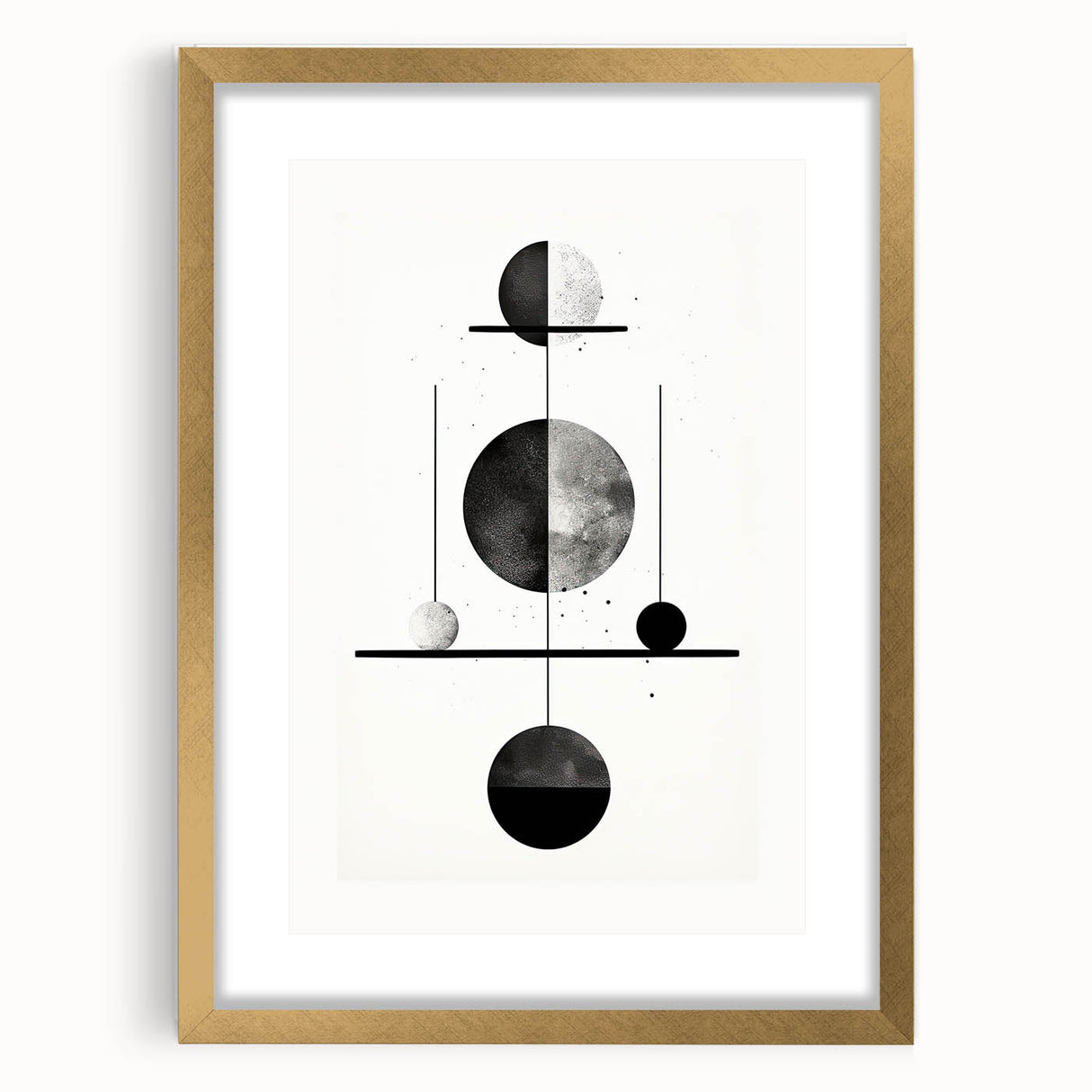 Modern Dining Room Wall Art – Minimalist Geometric Balance Print