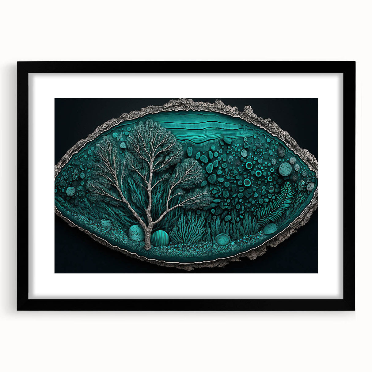 Nature-Inspired Abstract Living Room Wall Art – Large Canvas Print