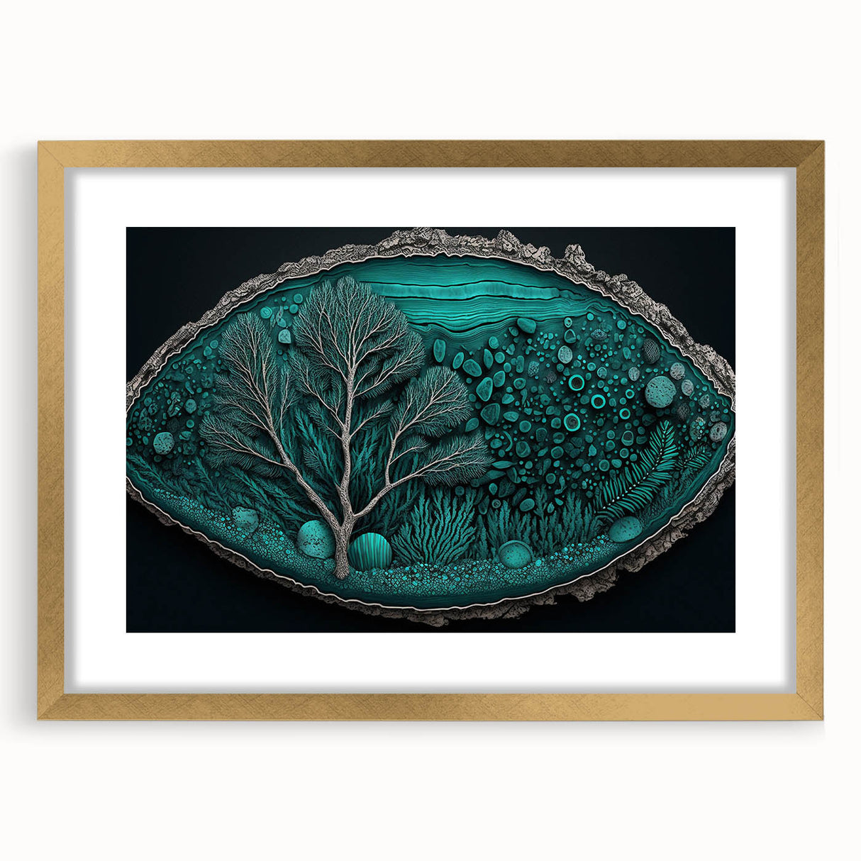 Nature-Inspired Abstract Living Room Wall Art – Large Canvas Print