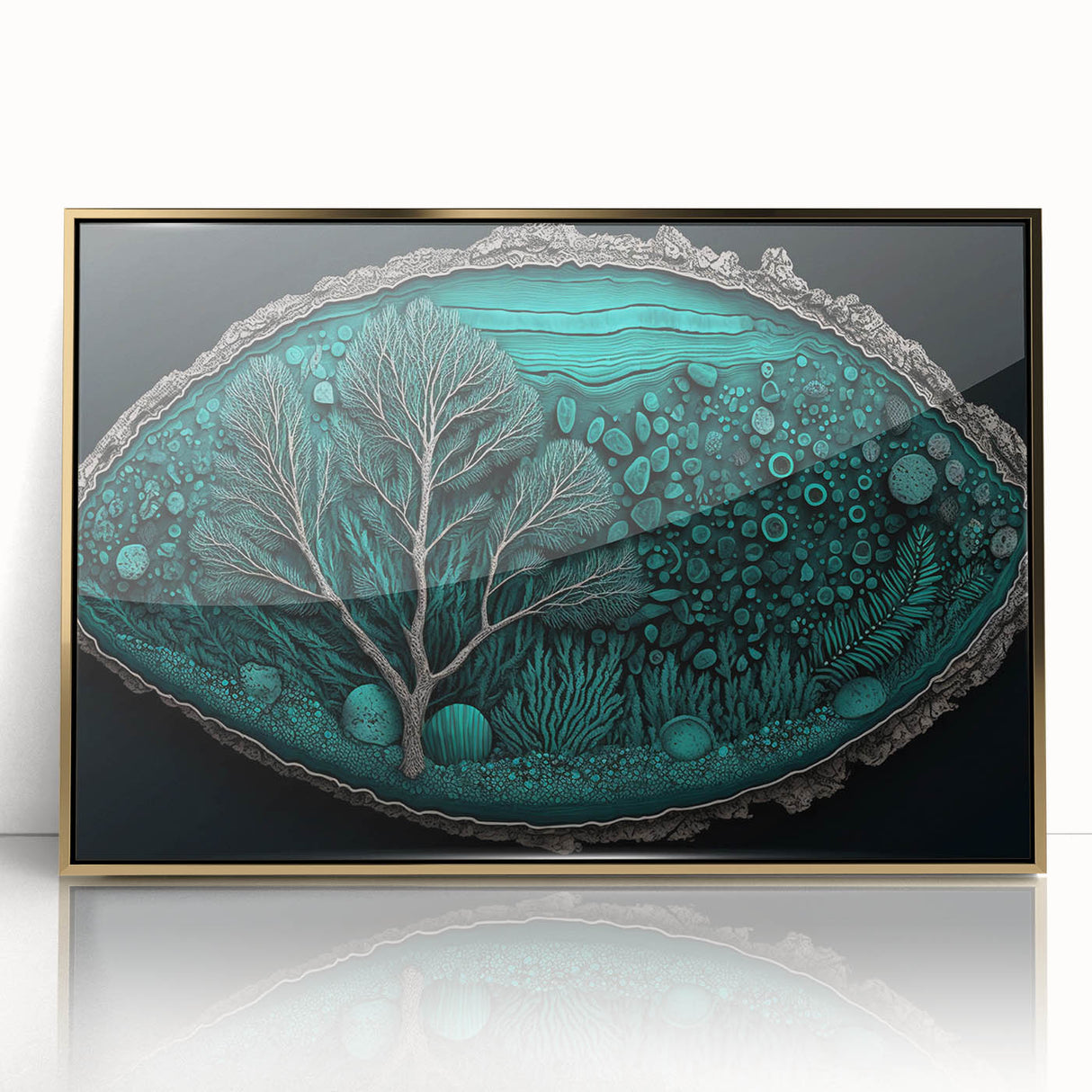 Nature-Inspired Abstract Living Room Wall Art – Large Canvas Print