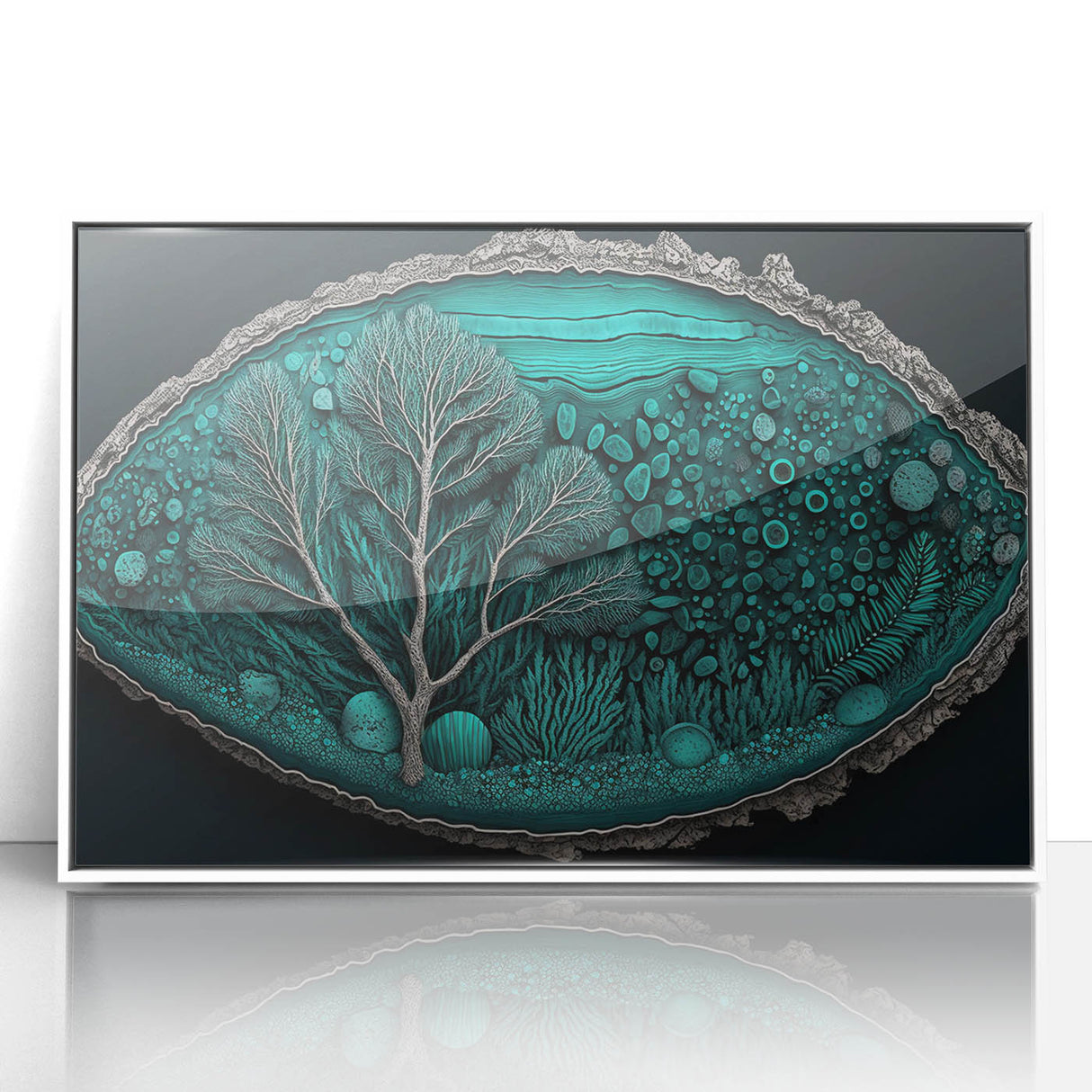 Nature-Inspired Abstract Living Room Wall Art – Large Canvas Print