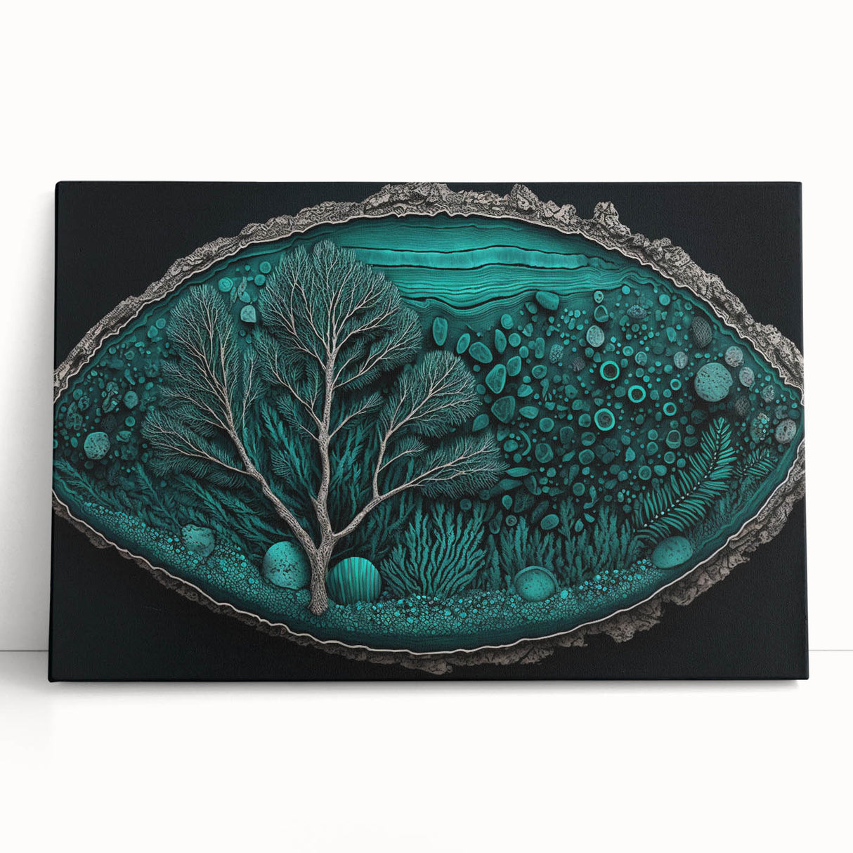 Nature-Inspired Abstract Living Room Wall Art – Large Canvas Print