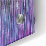 Close-up of an abstract floral acrylic glass artwork showcasing vibrant colors and intricate details, perfect for modern home decor or artistic display.