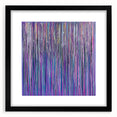 Abstract floral artwork framed in black, showcasing vibrant colors and intricate patterns; ideal for modern home decor. Perfect for adding a touch of elegance to any space.