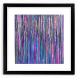 Abstract floral artwork framed in black, showcasing vibrant colors and intricate patterns; ideal for modern home decor. Perfect for adding a touch of elegance to any space.