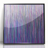 Framed abstract floral artwork with vibrant colors, showcasing intricate patterns and textures against a sleek black background, perfect for modern home decor.