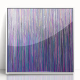 Framed acrylic artwork showcasing an abstract floral design in vibrant colors, set against a white background, perfect for modern home decor accents.