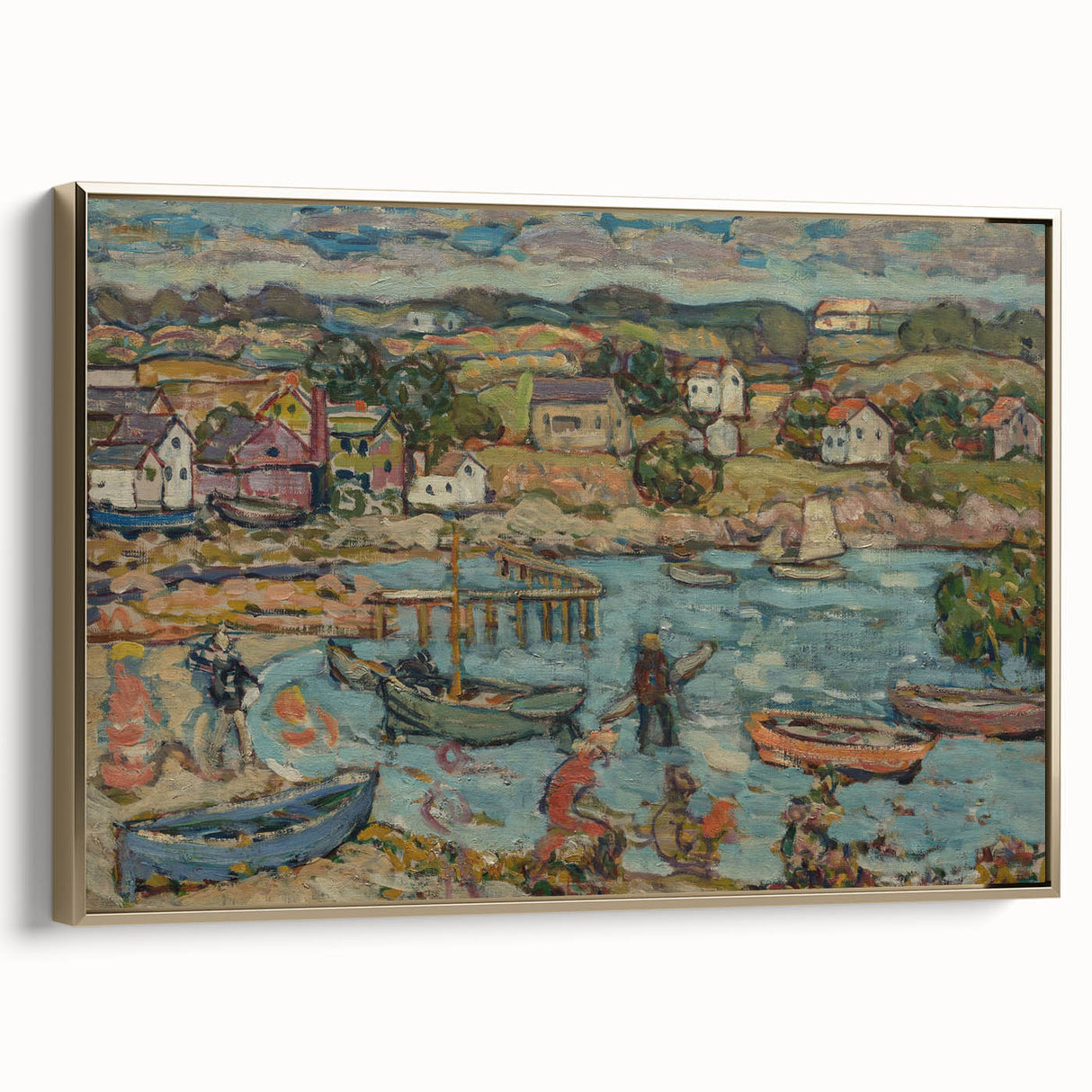 Impressionist Harbor Scene Wall Art - Prendergast's Marblehead Harbor Print