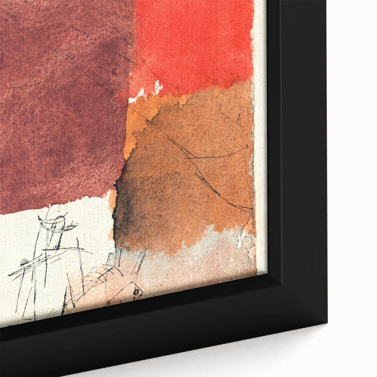 Abstract Composition Modern Art - Vibrant Colors and Geometric Style