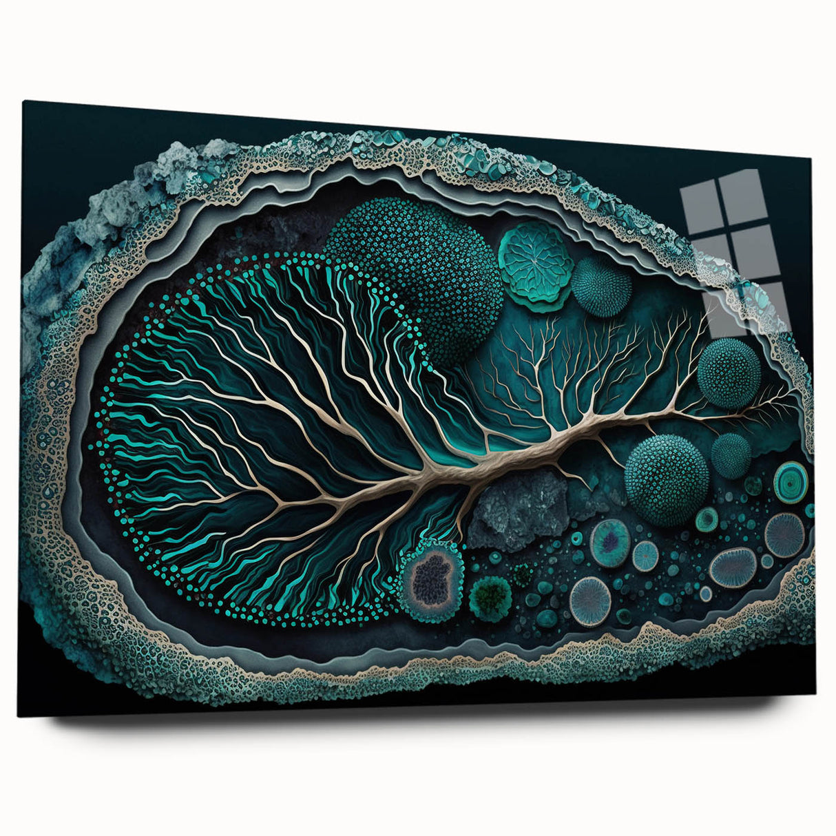 Organic Abstract Living Room Wall Art – Large Canvas & Framed Print
