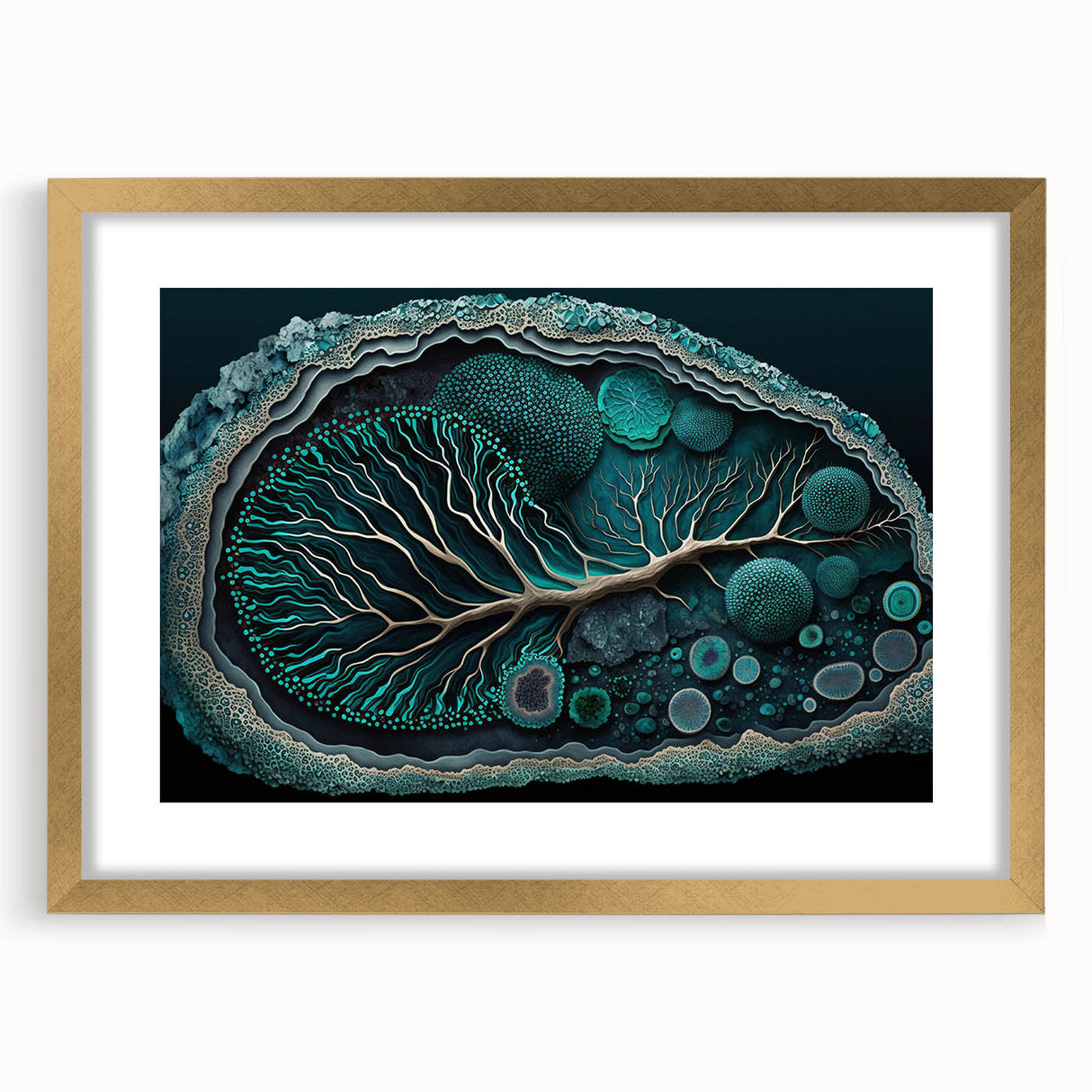 Organic Abstract Living Room Wall Art – Large Canvas & Framed Print