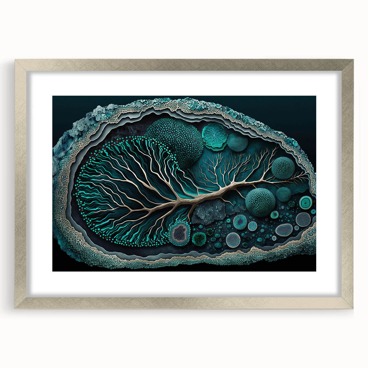 Organic Abstract Living Room Wall Art – Large Canvas & Framed Print