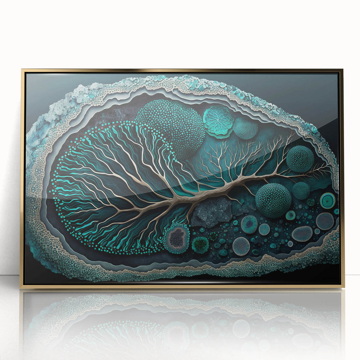 Organic Abstract Living Room Wall Art – Large Canvas & Framed Print