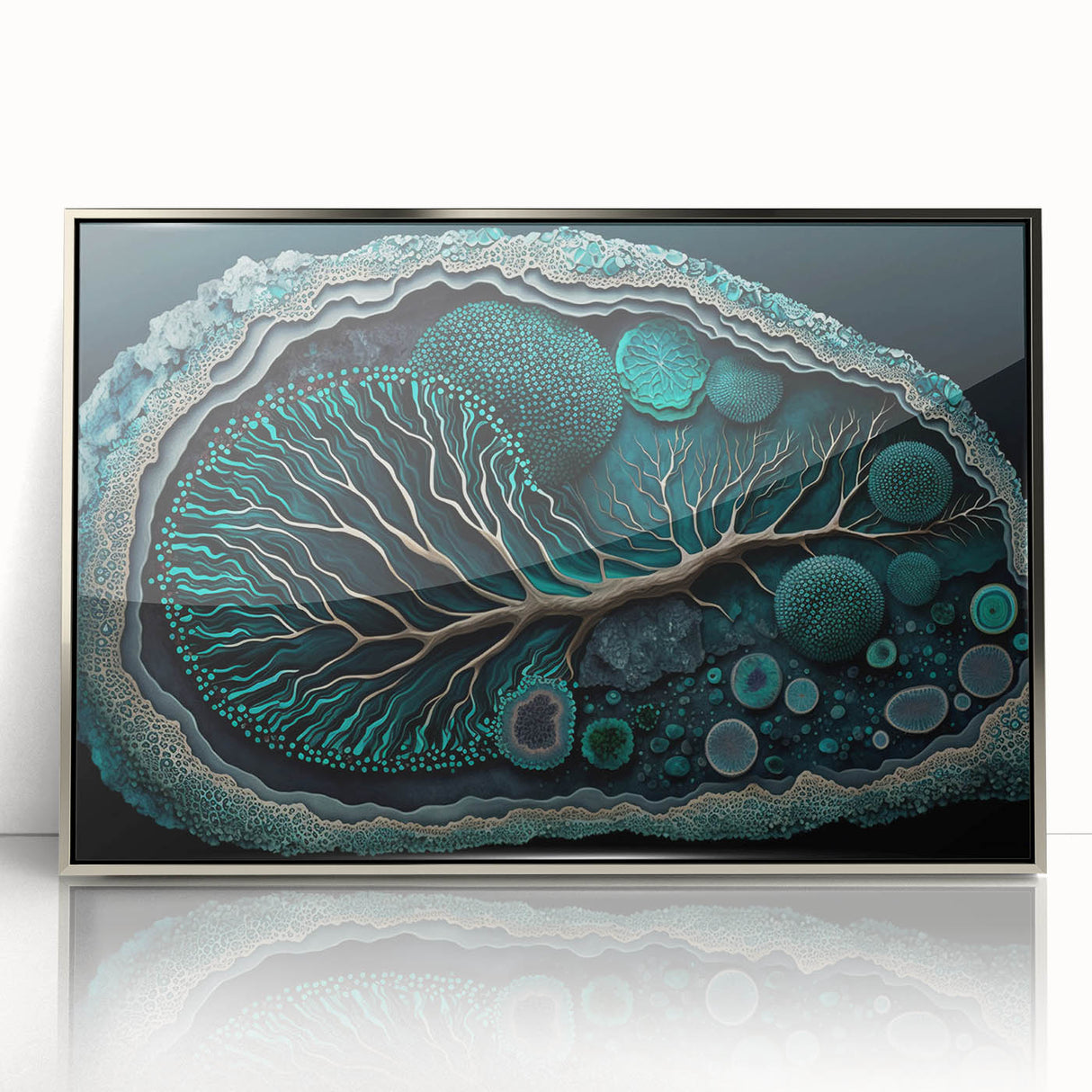 Organic Abstract Living Room Wall Art – Large Canvas & Framed Print