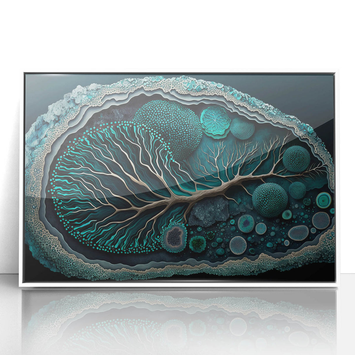 Organic Abstract Living Room Wall Art – Large Canvas & Framed Print