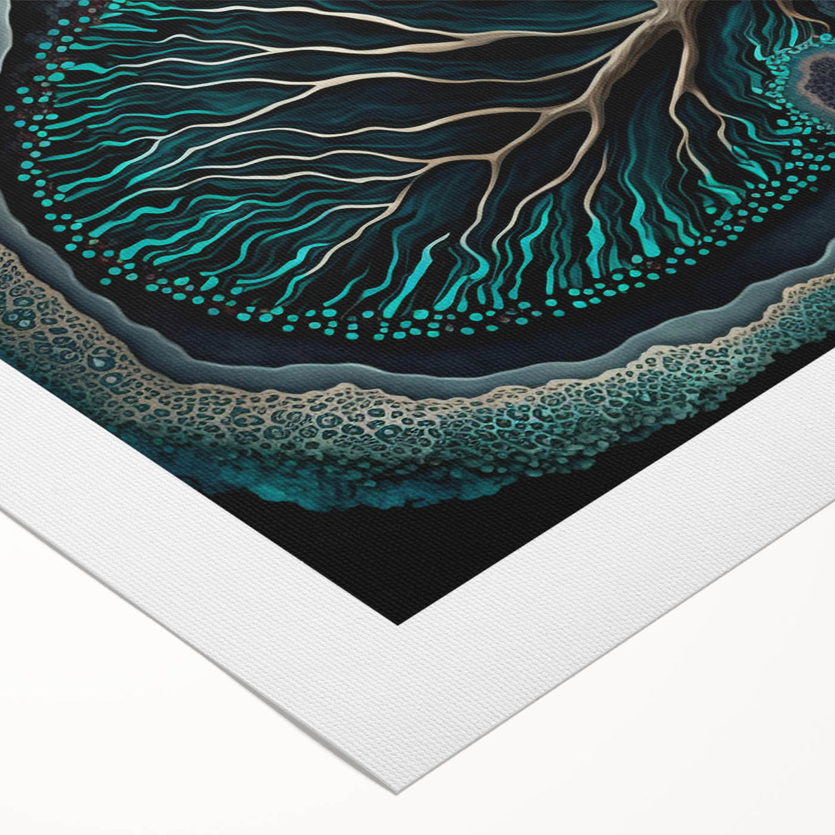 Organic Abstract Living Room Wall Art – Large Canvas & Framed Print