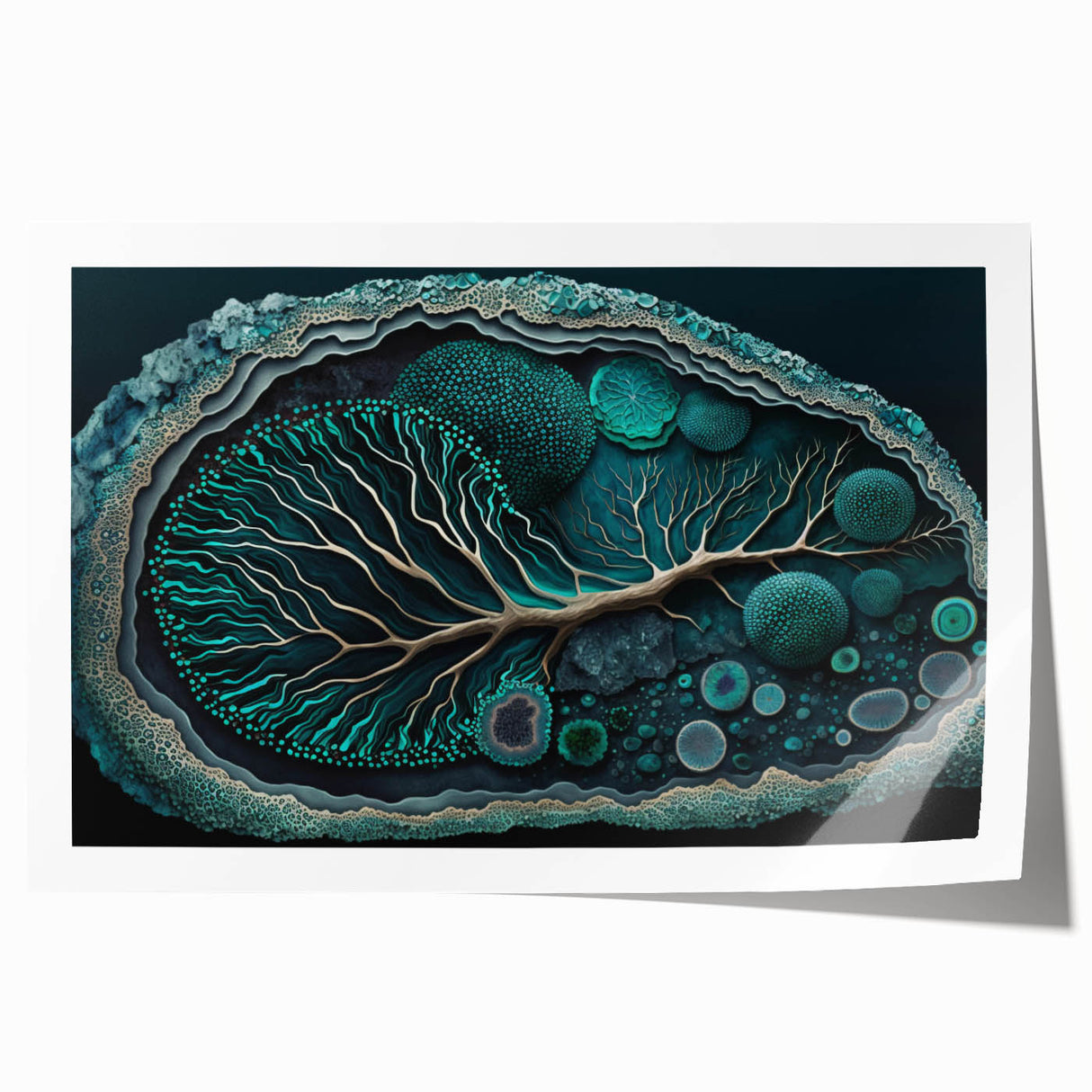 Organic Abstract Living Room Wall Art – Large Canvas & Framed Print