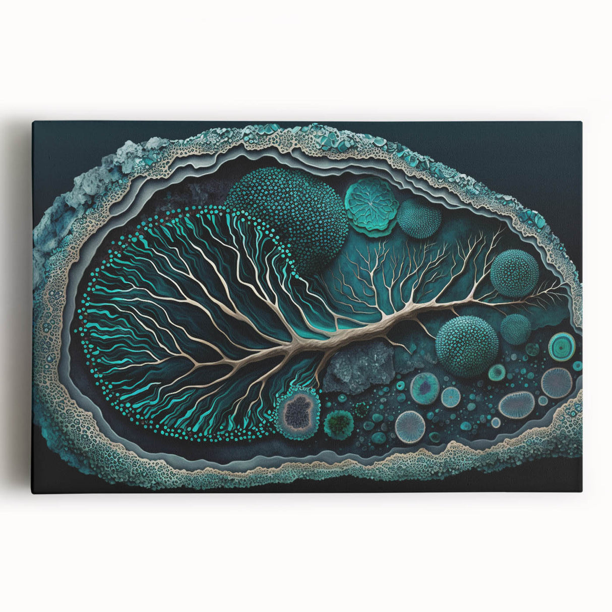 Organic Abstract Living Room Wall Art – Large Canvas & Framed Print