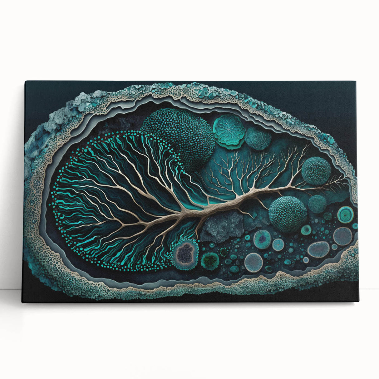 Organic Abstract Living Room Wall Art – Large Canvas & Framed Print