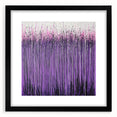 Abstract floral frame design in a sleek black mat, showcasing intricate patterns and vibrant colors, ideal for modern home decor and art enthusiasts.