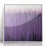 Framed acrylic artwork showcasing vibrant abstract florals in a white frame, perfect for modern home decor. Ideal for adding color and elegance to any room.